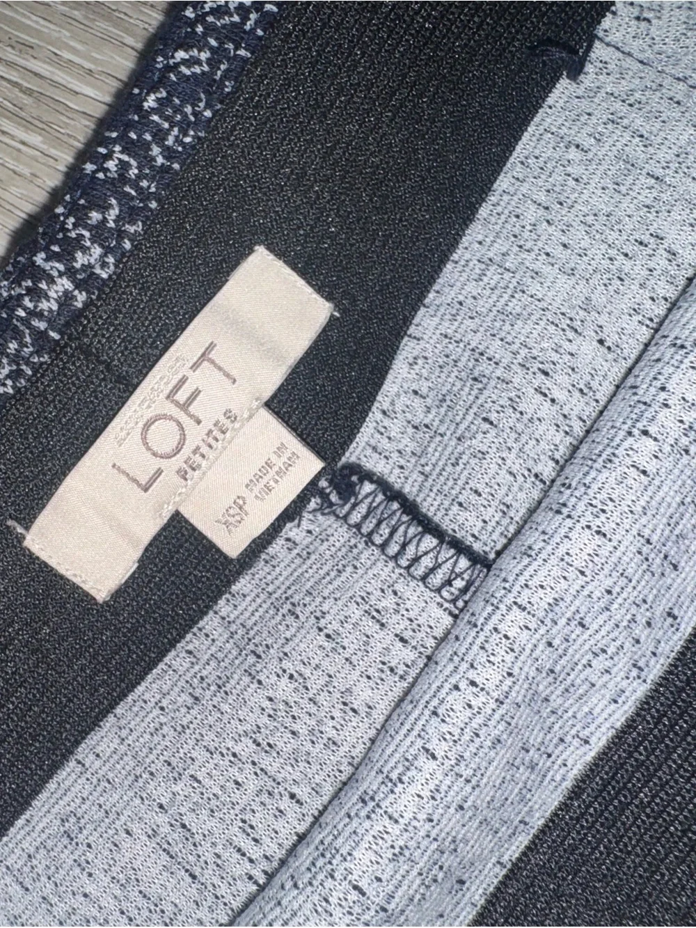 LOFT Navy Tweed Pencil Skirt